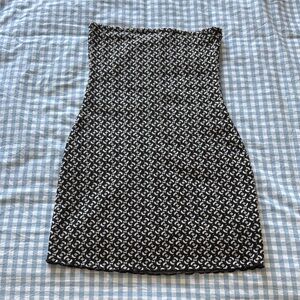 Elegant Black and White Patterned dress